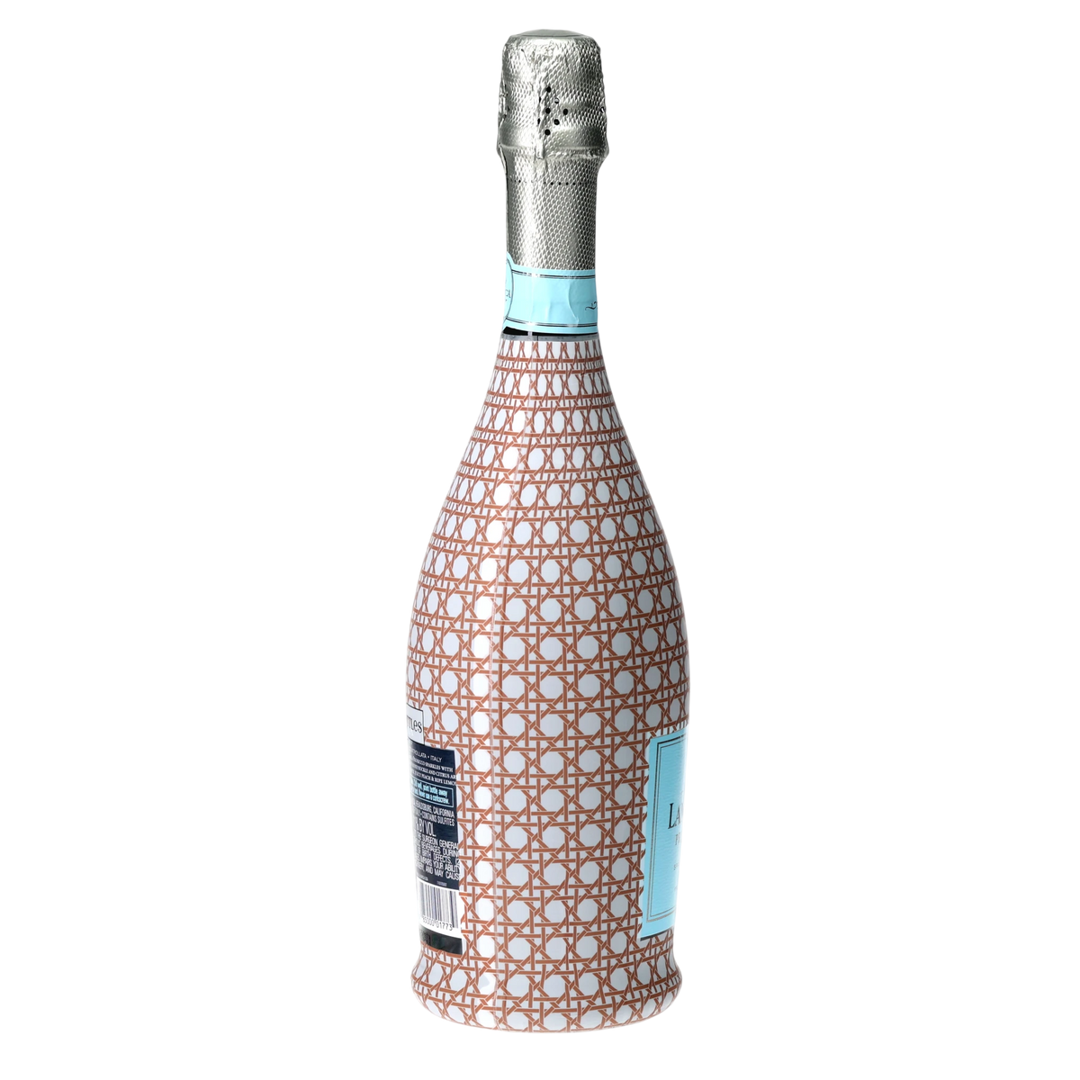 Brown & White Cane Prosecco Bottle Wrap