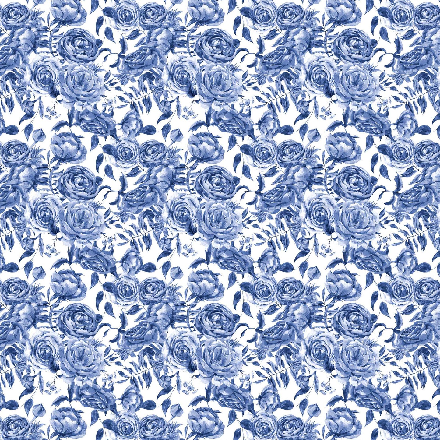 Blue Porcelain Roses Prosecco Bottle Wrap