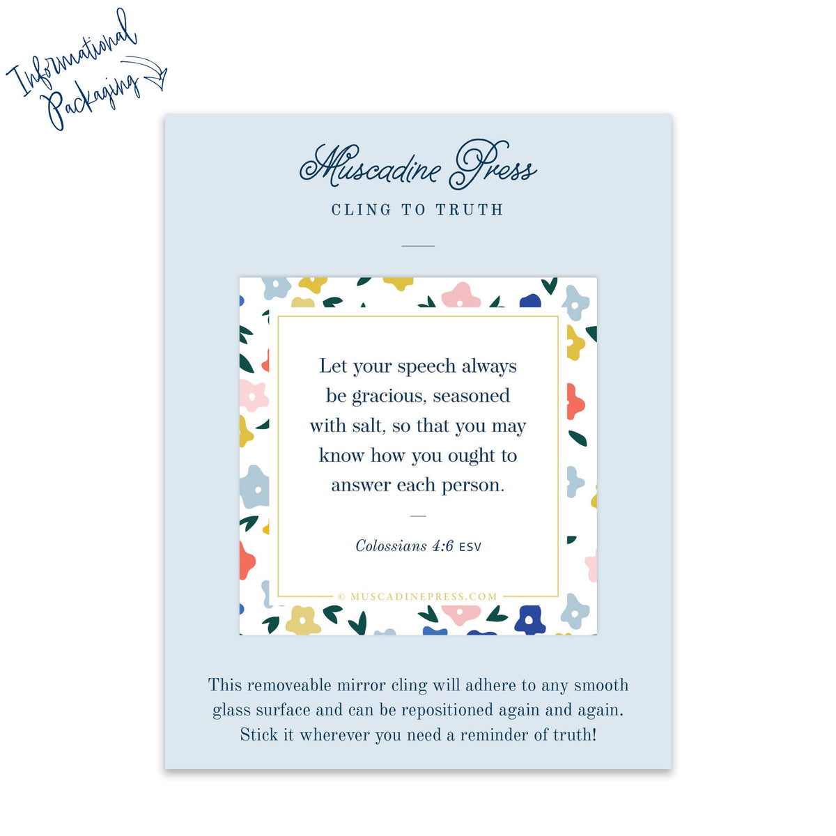 Scripture Mirror Cling, Salty Speech