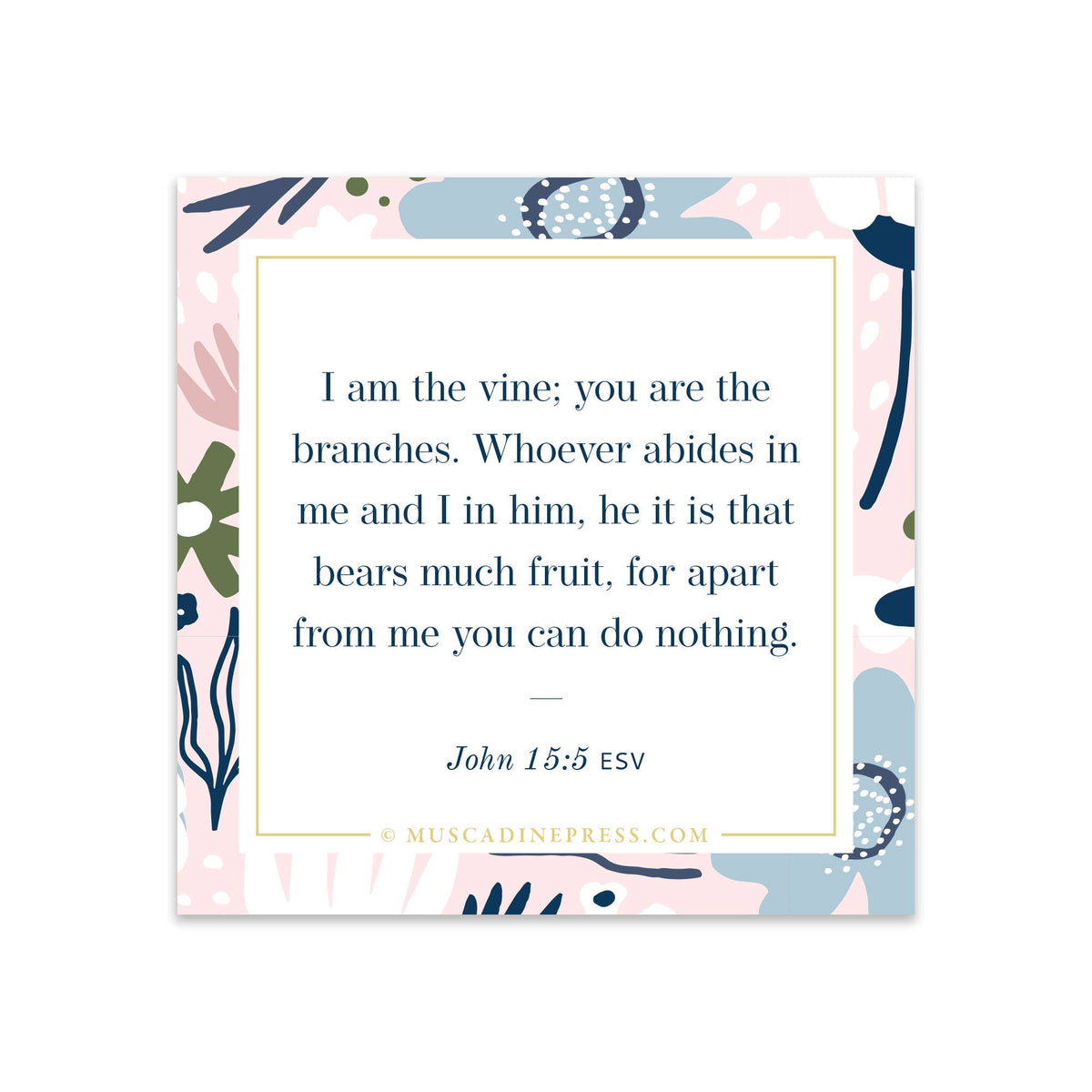 Scripture Mirror Cling, I am the Vine