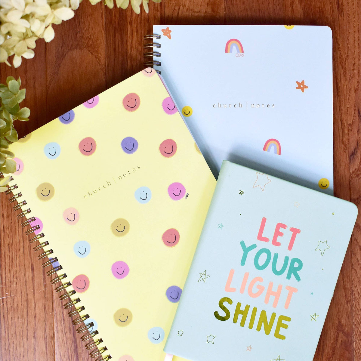 Happy Rainbow Bible Study Notebook by Callie Danielle