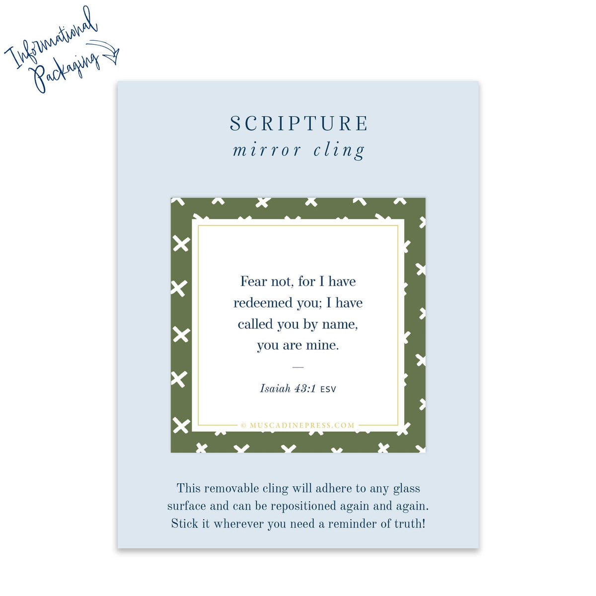 Scripture Mirror Cling, Fear Not