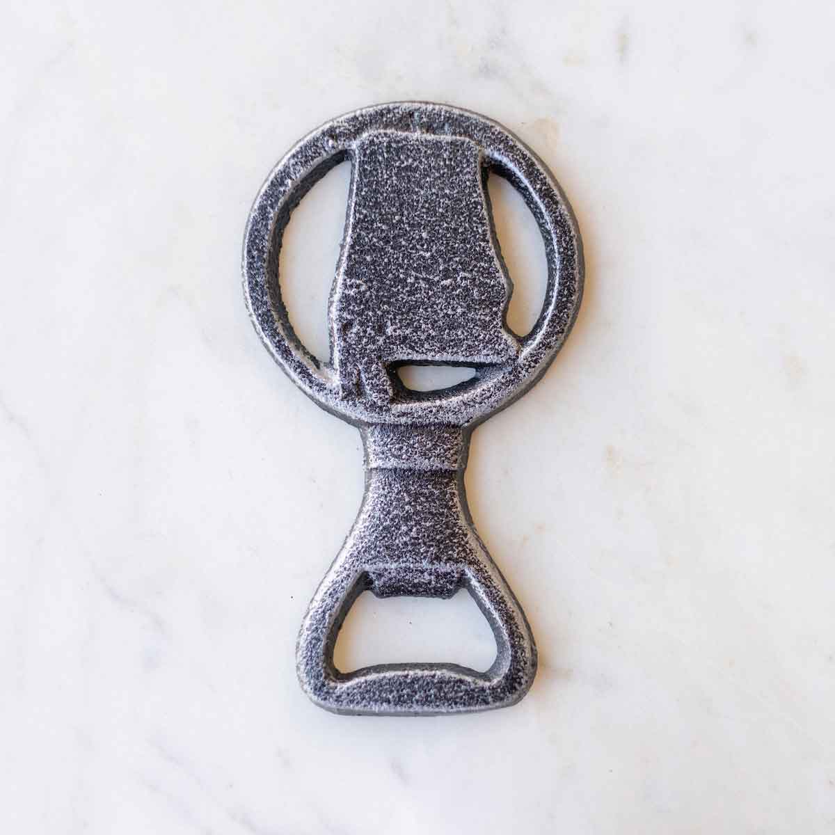 Alabama Bottle Opener   Antique Silver    2.5x4.5