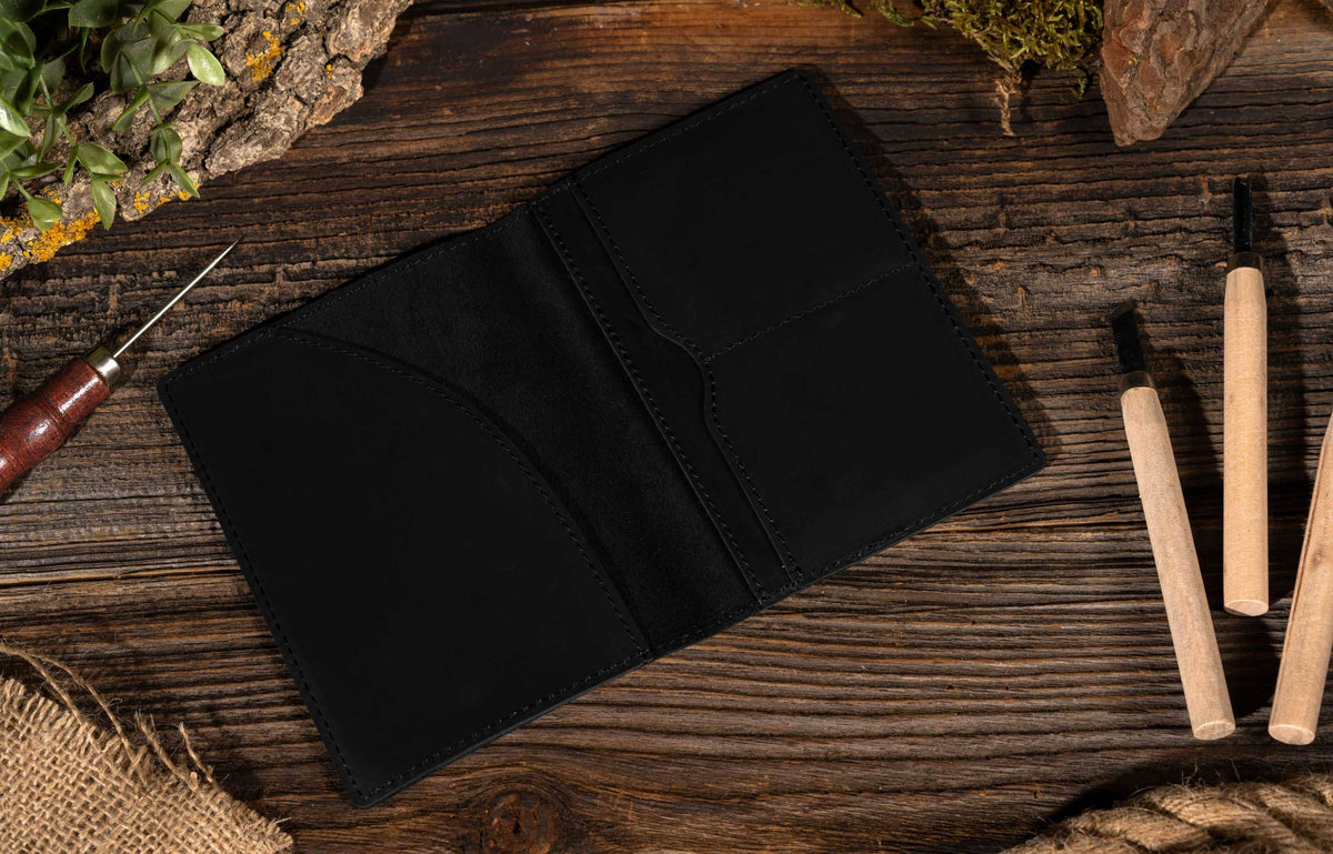 Passport Cover, Genuine Leather Passport Holder Case: Dark Brown