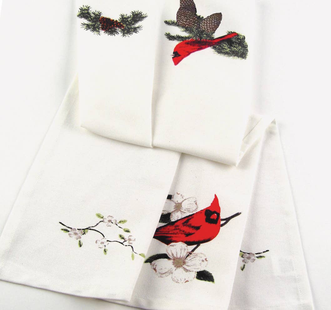 Red Cardinals Kitchen Towels