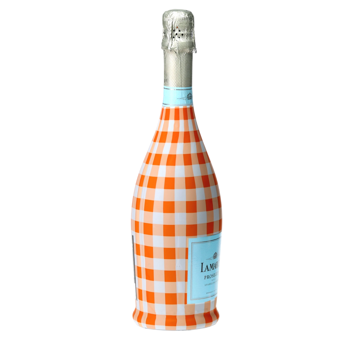 Beau Bottles Orange & White Gingham Prosecco Bottle Wrap