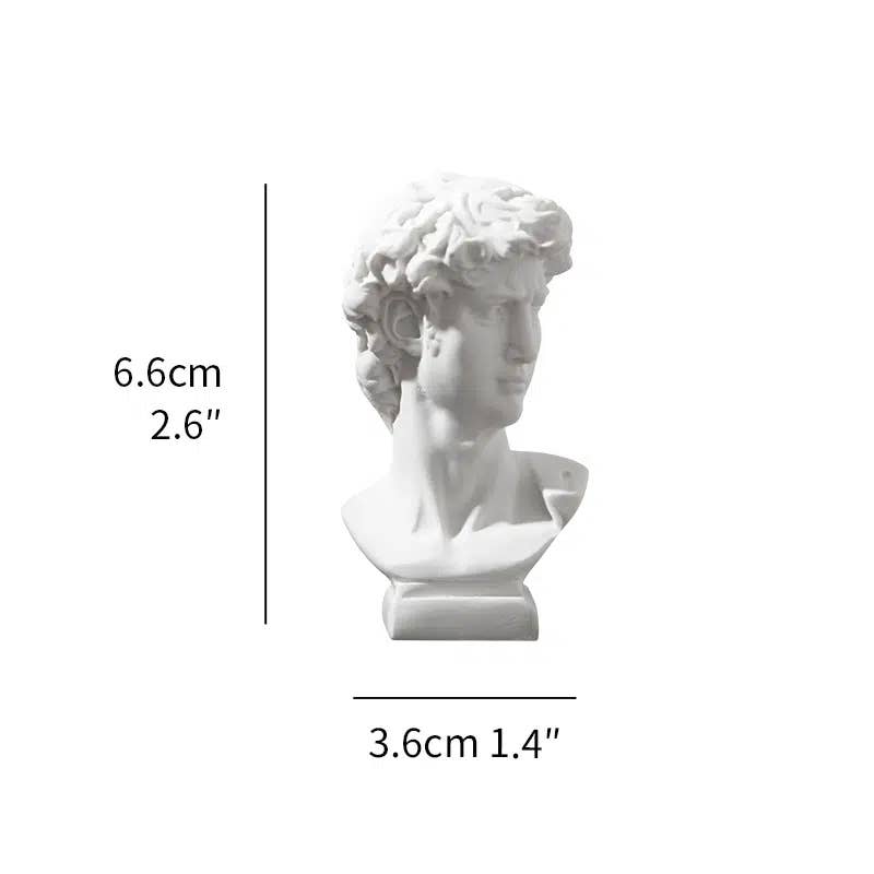Miniature Greek Busts - Intricately Carved: David