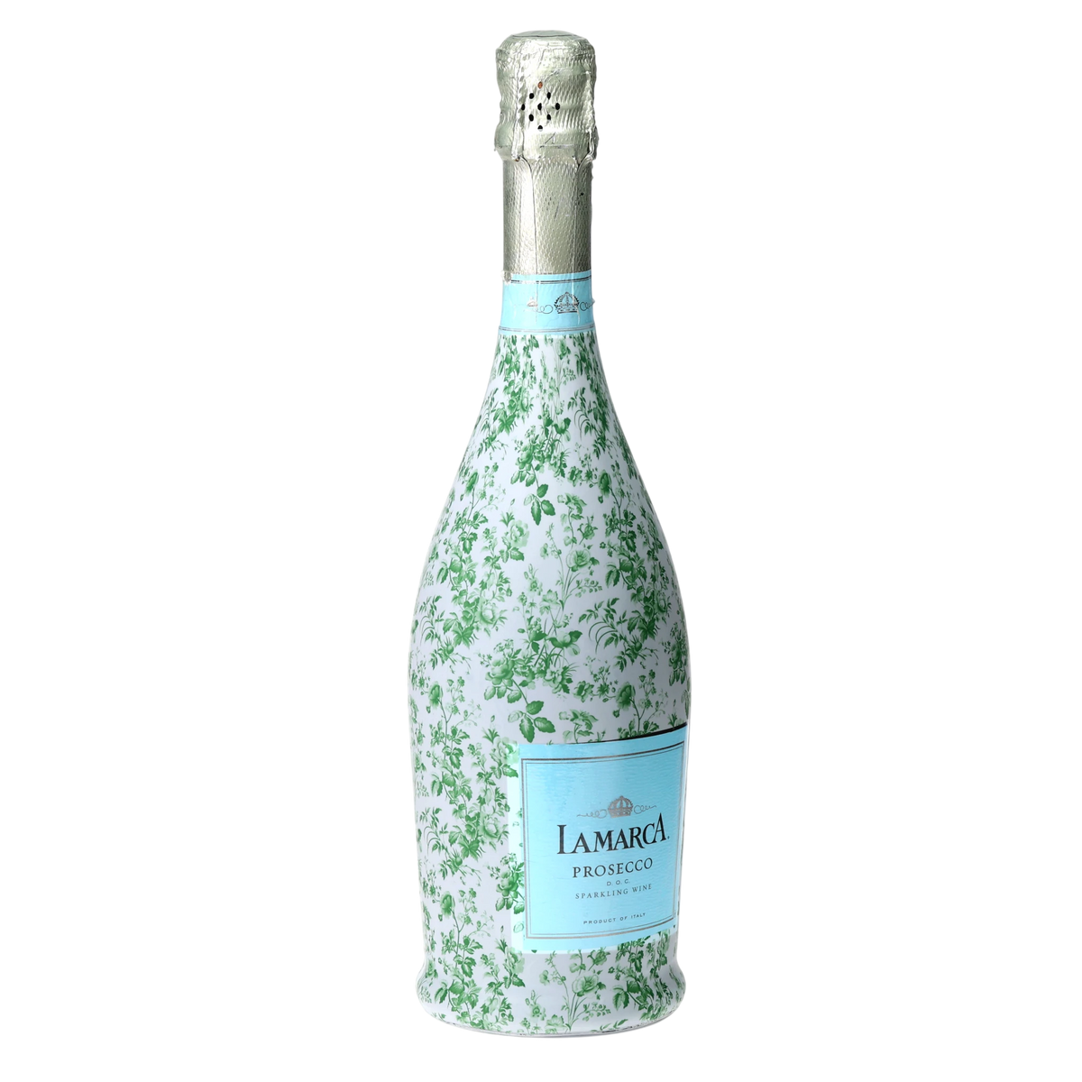 Beau Bottles Grandmillennial Green Floral Prosecco Bottle Wrap