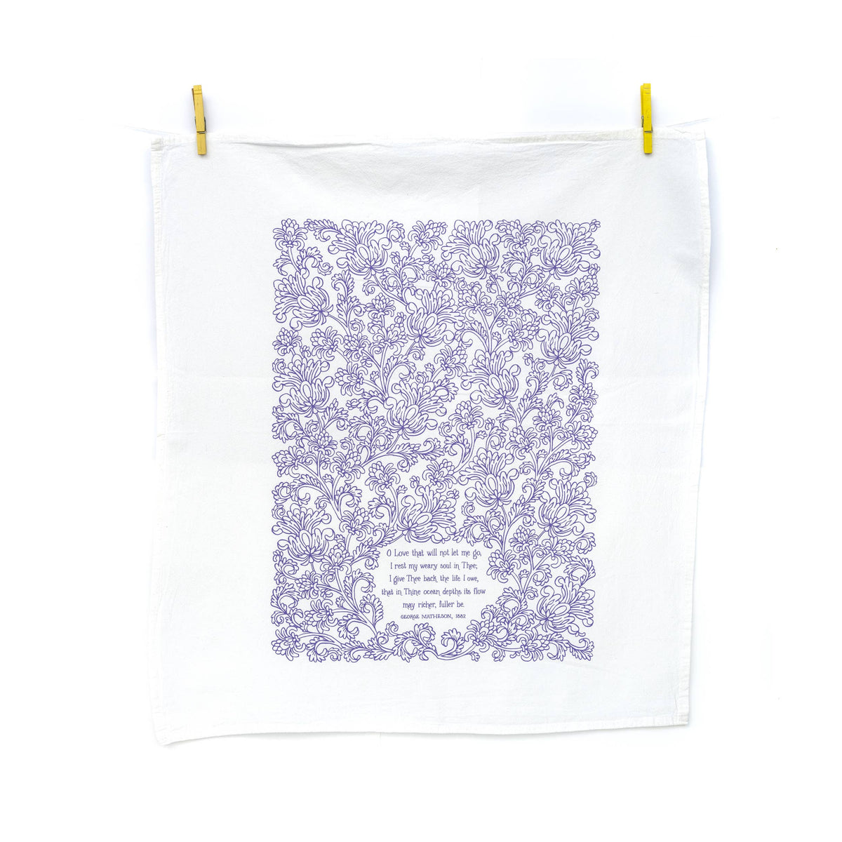 O Love That Wilt Not Let Me Go Hymn Tea Towel