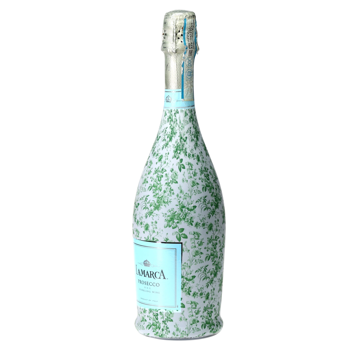 Beau Bottles Grandmillennial Green Floral Prosecco Bottle Wrap