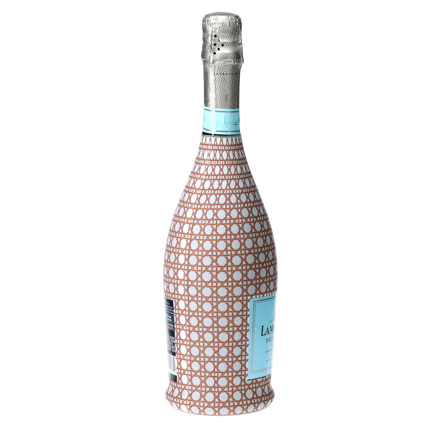 Brown & White Cane Prosecco Bottle Wrap