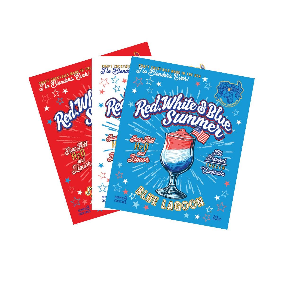 Red, White & Blue Summer Blue Lagoon Frozen Cocktail