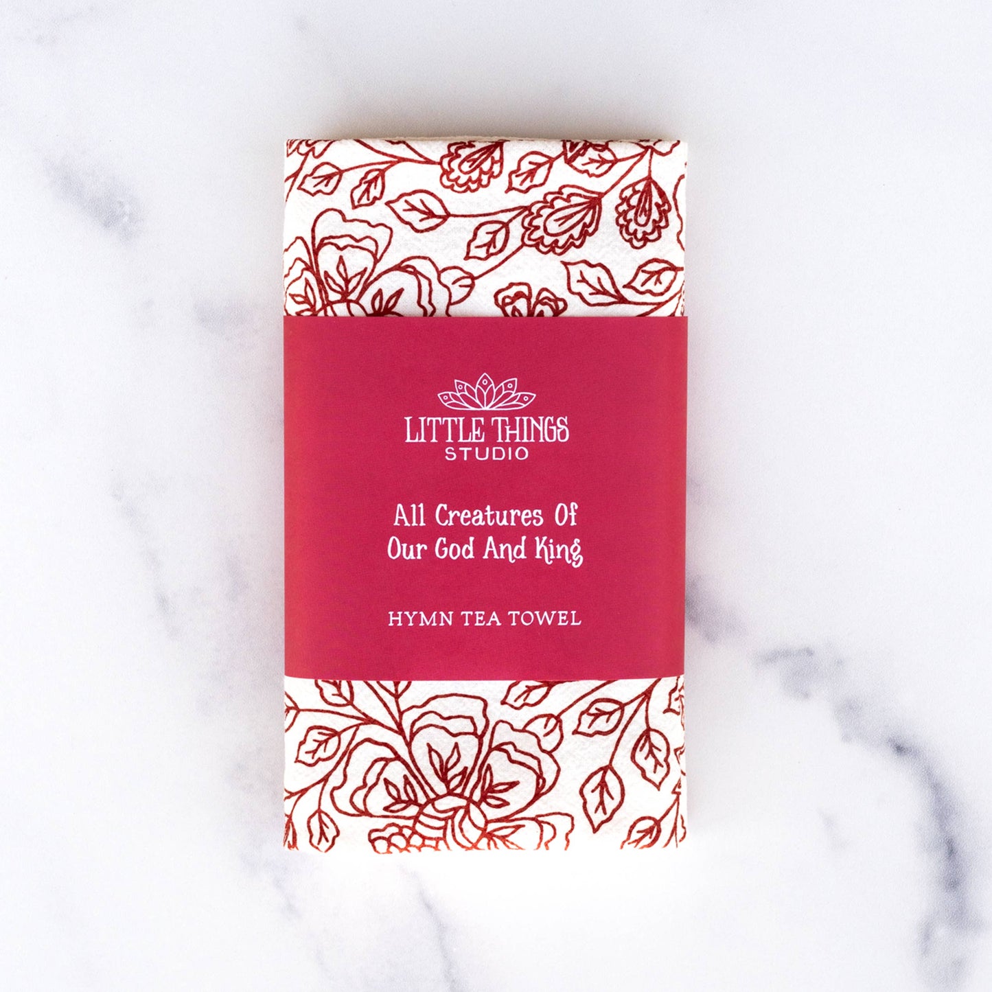 All Creatures Hymn Tea Towel — 24"x20"
