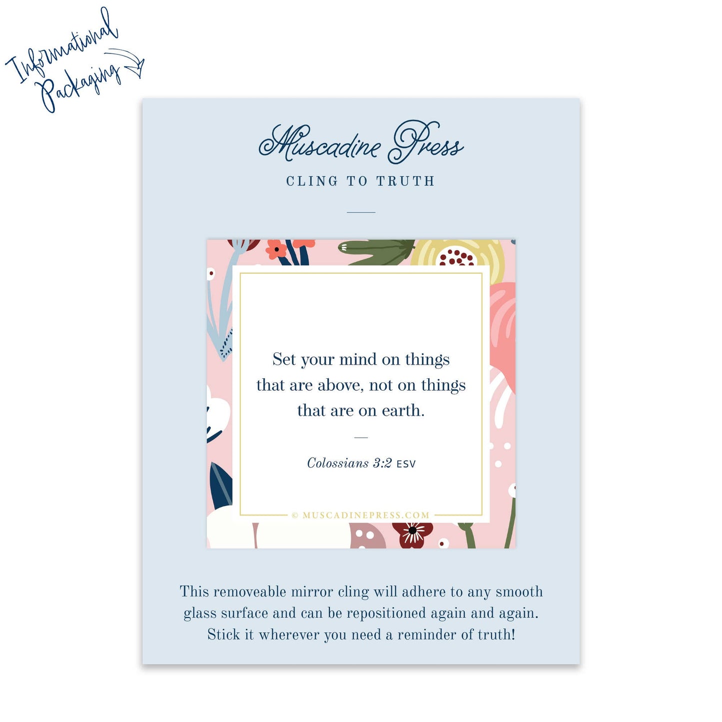 Scripture Mirror Cling, Things Above