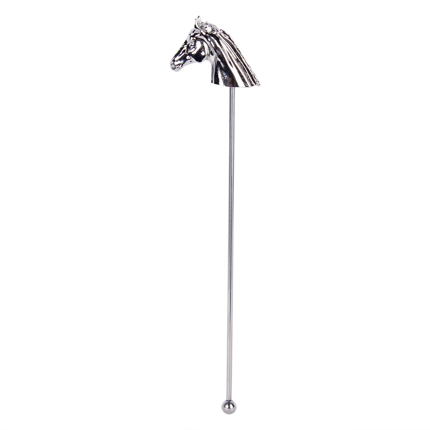 Stainless Steel Horse Head Cocktail Stirrer: Gold