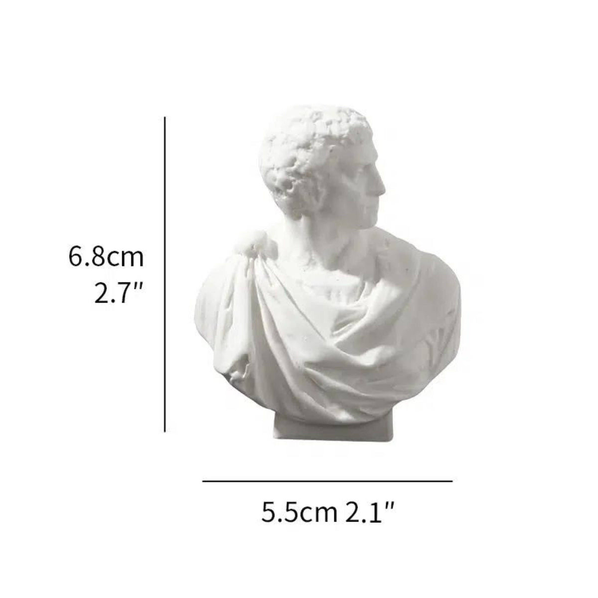 Miniature Greek Busts - Intricately Carved: David