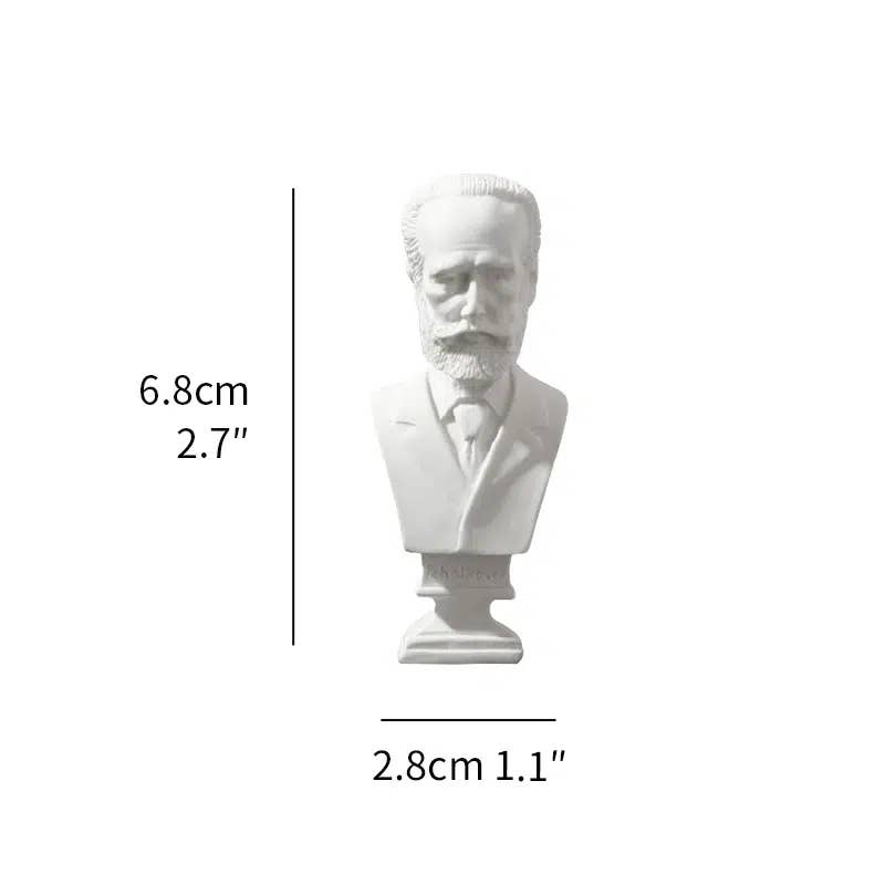 Miniature Greek Busts - Intricately Carved: David