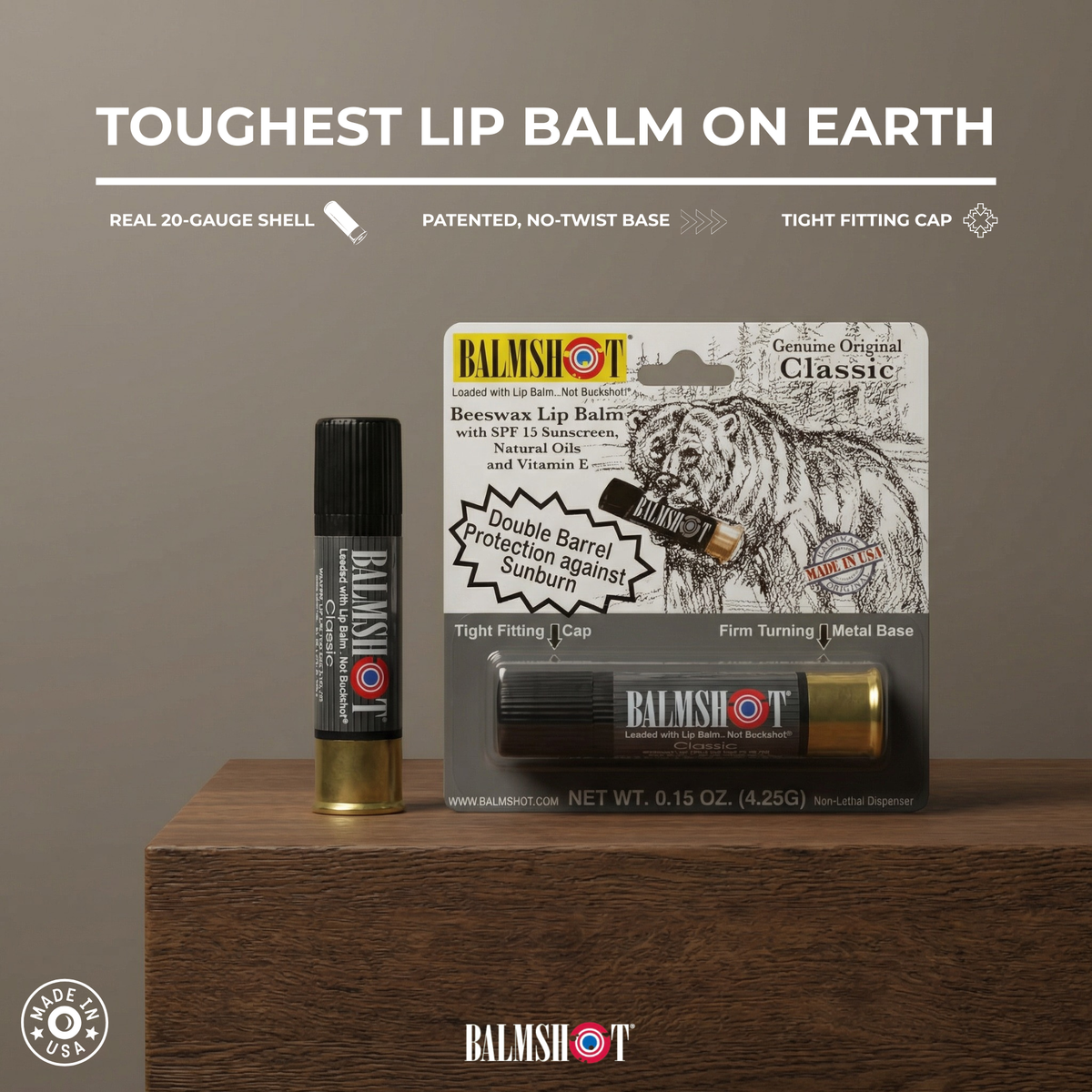 NEW "Black" Classic Beeswax Lip Balm