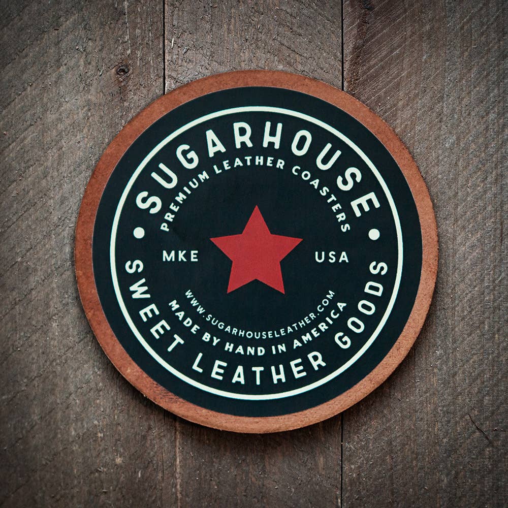Just One More Leather Coaster