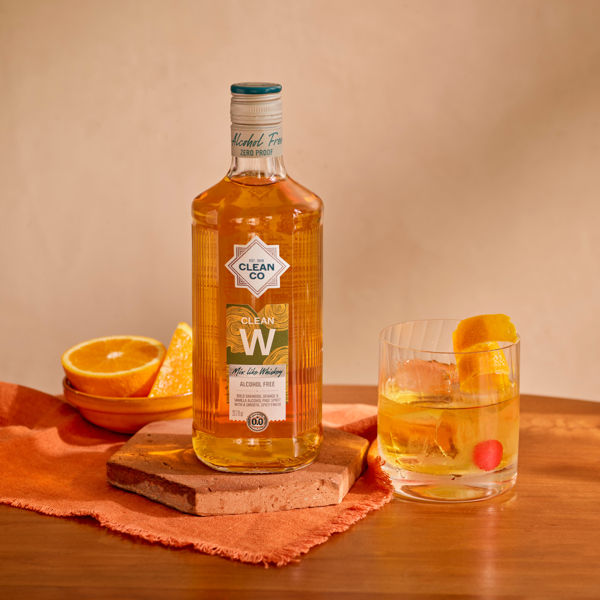 CleanCo Clean W Zero Proof 0.0% Whiskey