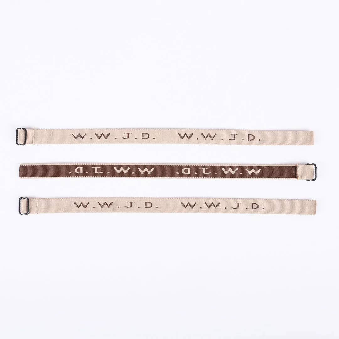 WWJD Bracelet - Tan - Pk25