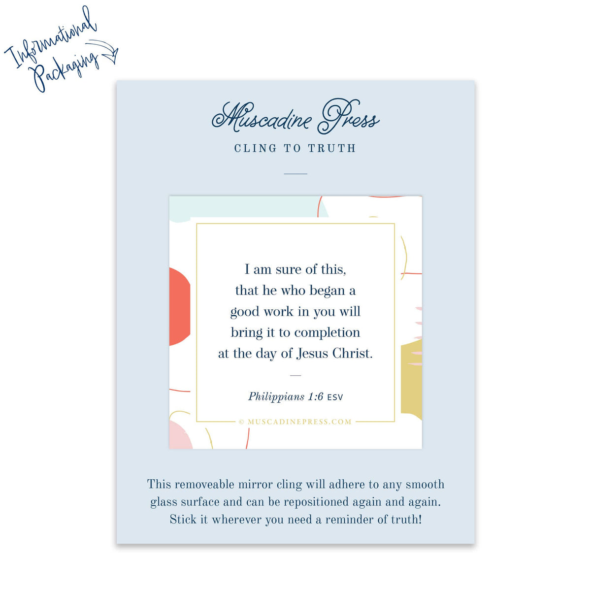 Scripture Mirror Cling, Good Work