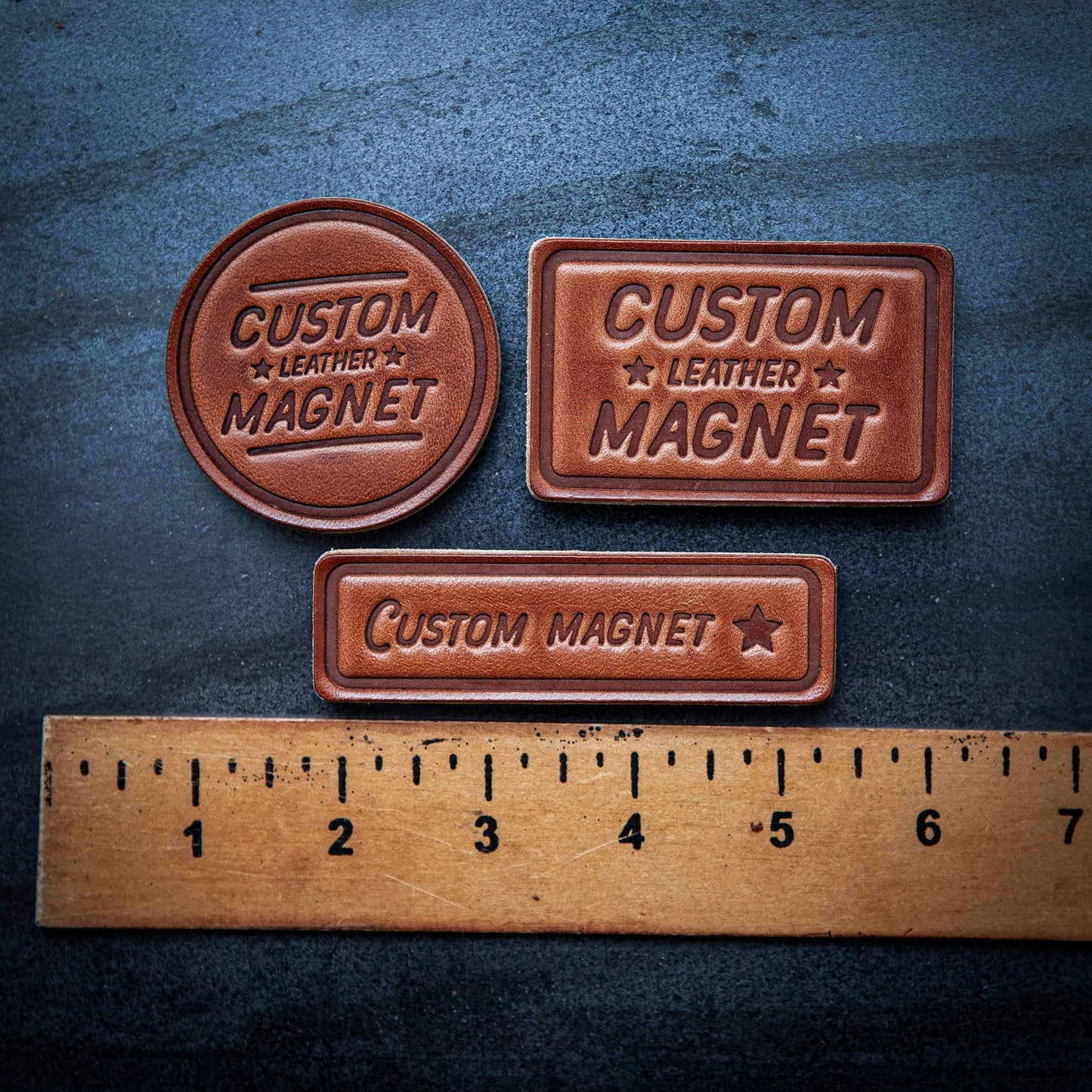 Y'all Leather Magnet Circle Style