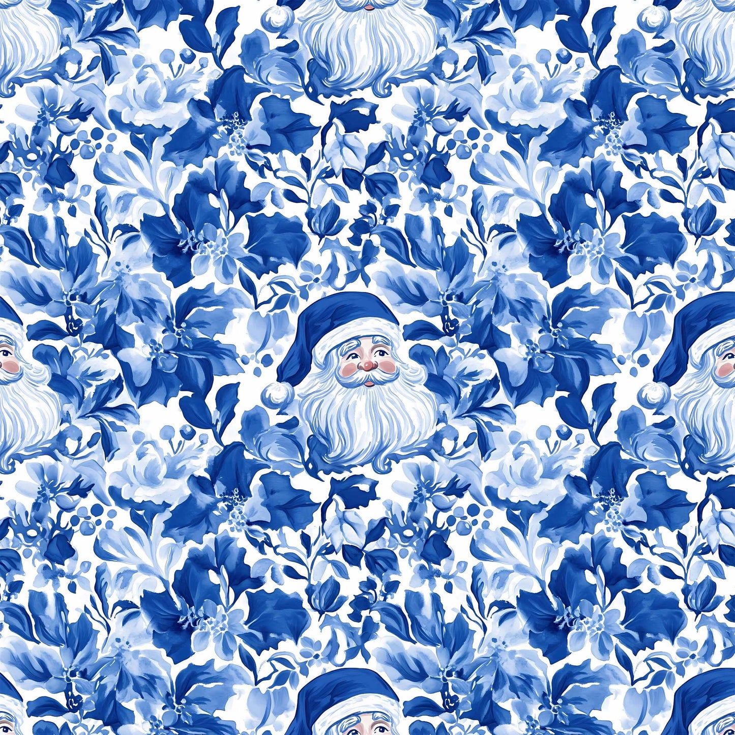 Beau Bottles Blue and White Santa - La Marca Edition