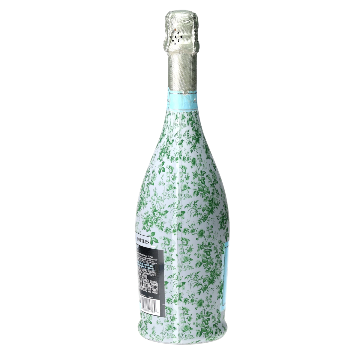 Beau Bottles Grandmillennial Green Floral Prosecco Bottle Wrap