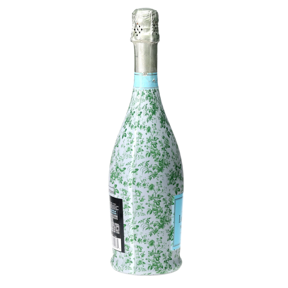 Beau Bottles Grandmillennial Green Floral Prosecco Bottle Wrap