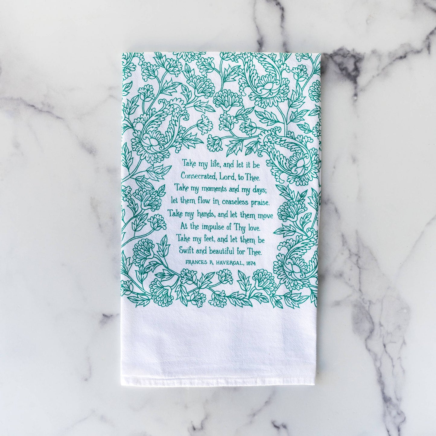 Take My Life and Let It Be Hymn Tea Towel — 24" x 20"