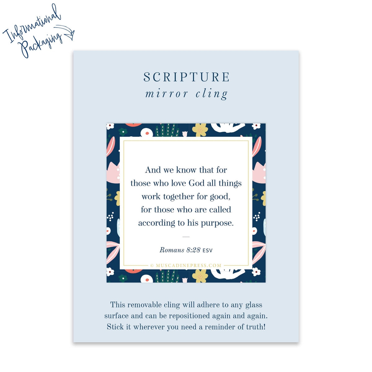 Scripture Mirror Cling, All Things Work Together