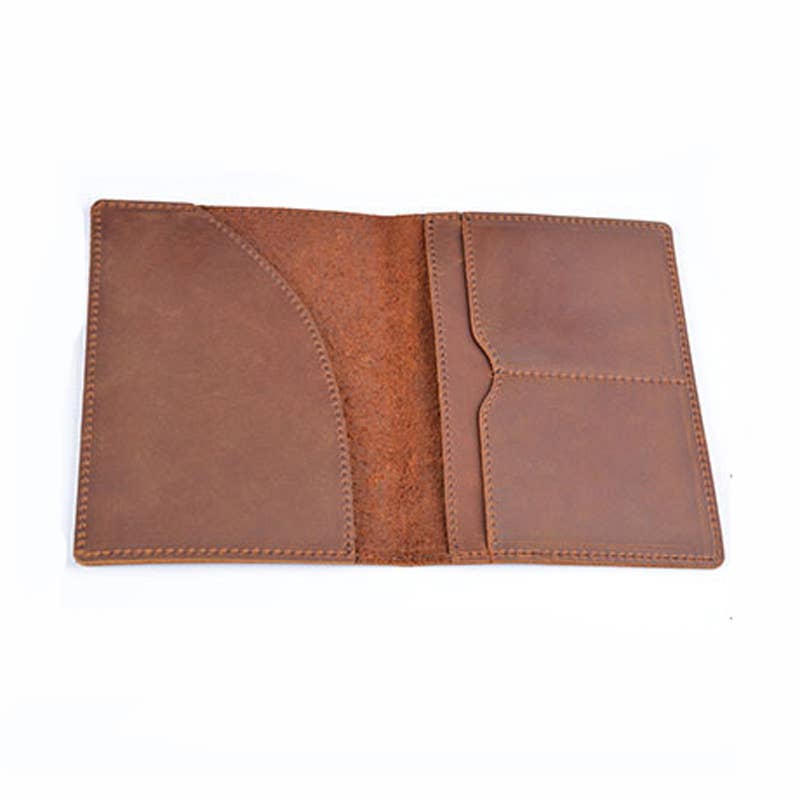 Passport Cover, Genuine Leather Passport Holder Case: Brown