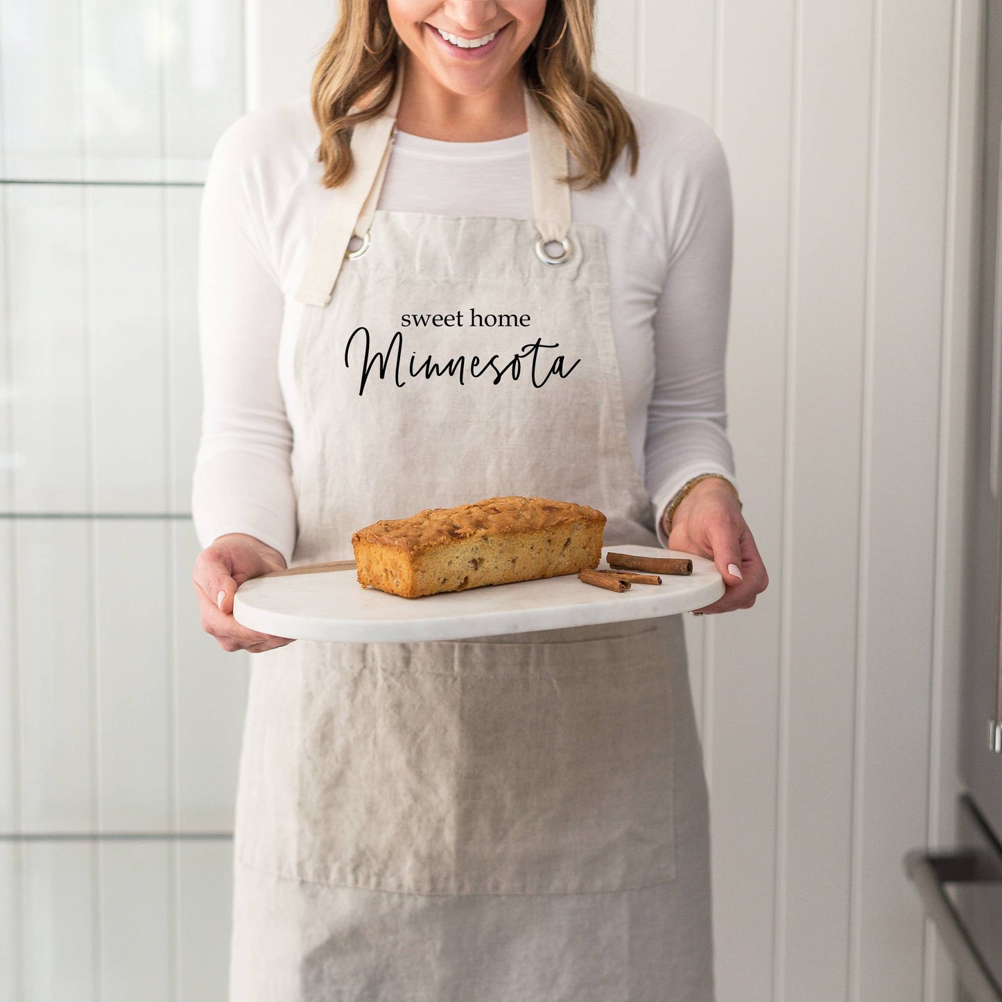 Sweet Home Location Custom Apron: Natural
