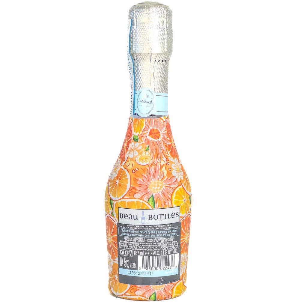 Beau Bottles Preppy Watercolor Oranges - MINI Prosecco Collection
