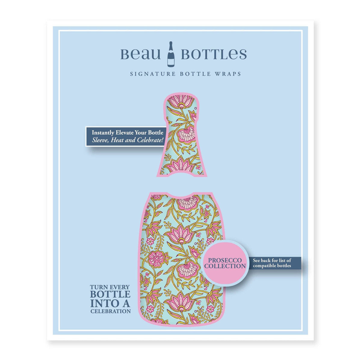 Beau Bottles Pastel Spring Bloom- Prosecco Collection