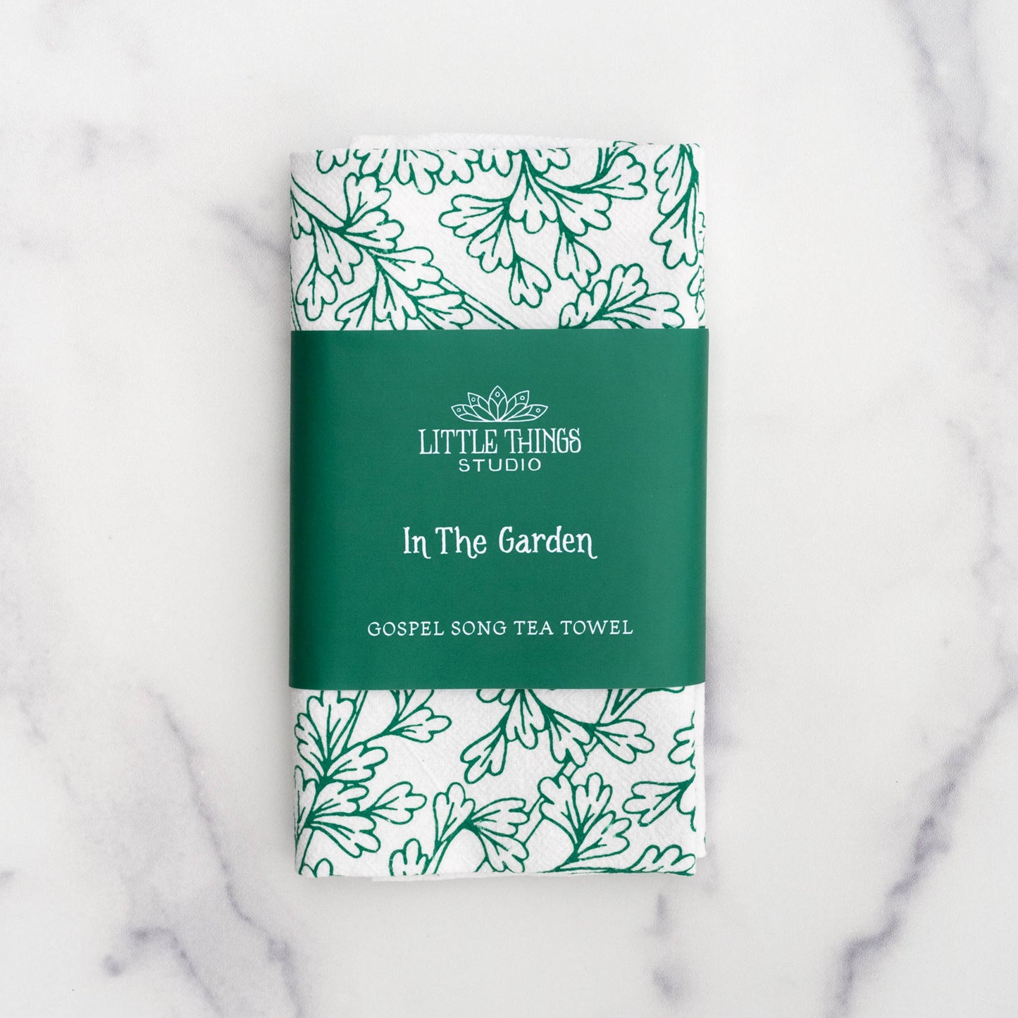 In The Garden Gospel Song Hymn Tea Towel – 24"x20"
