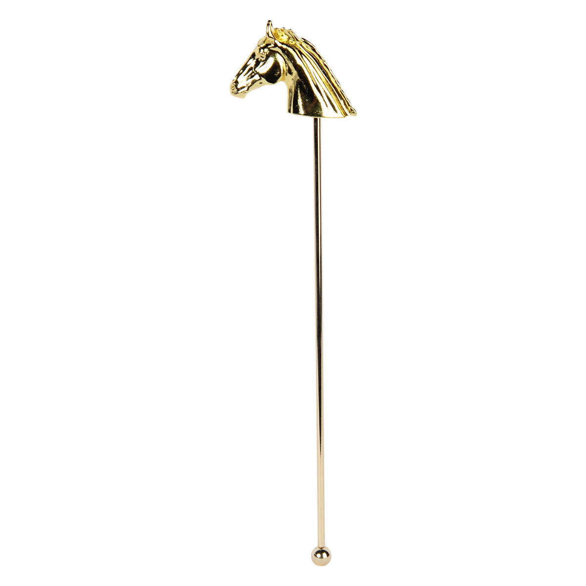 Stainless Steel Horse Head Cocktail Stirrer: Silver