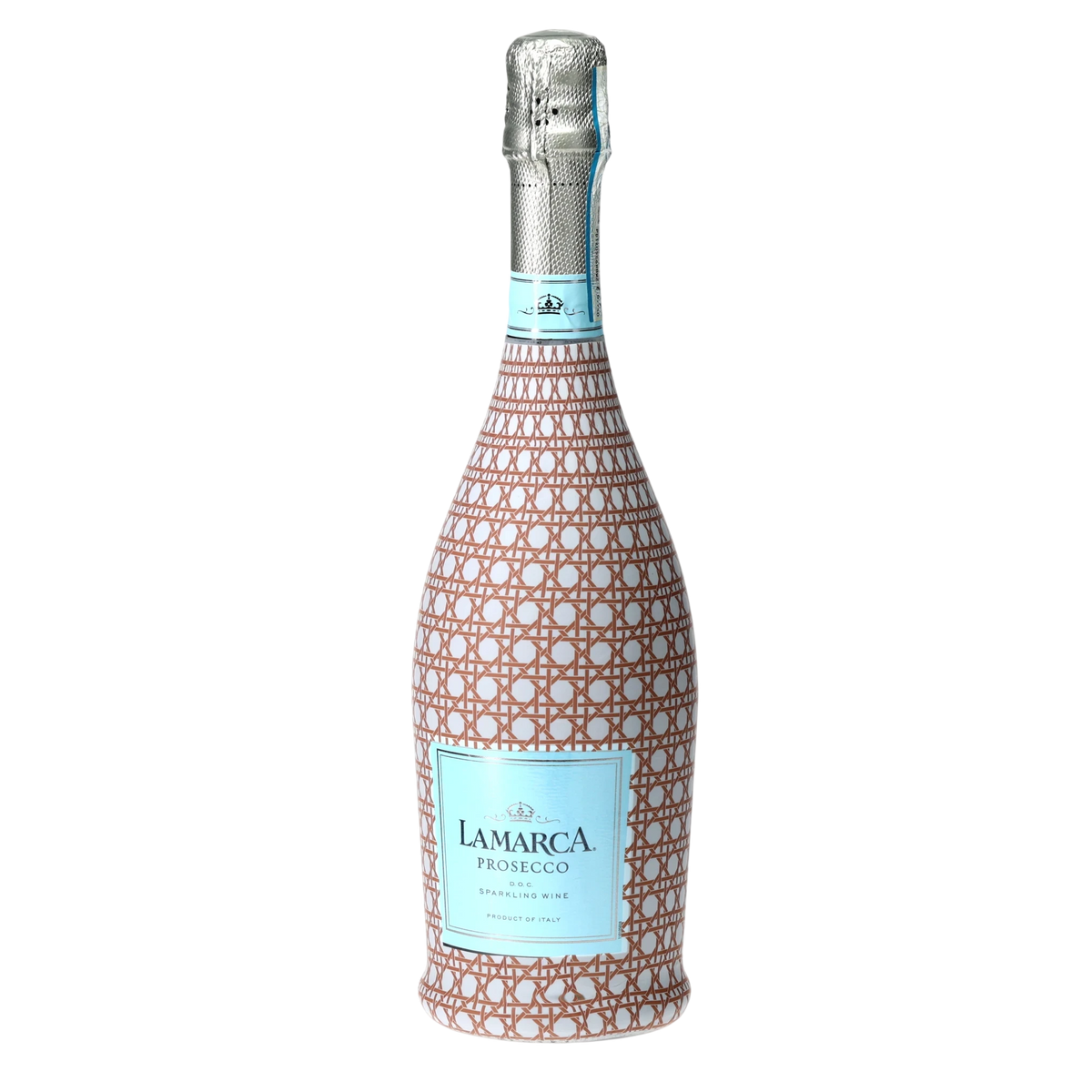 Brown & White Cane Prosecco Bottle Wrap