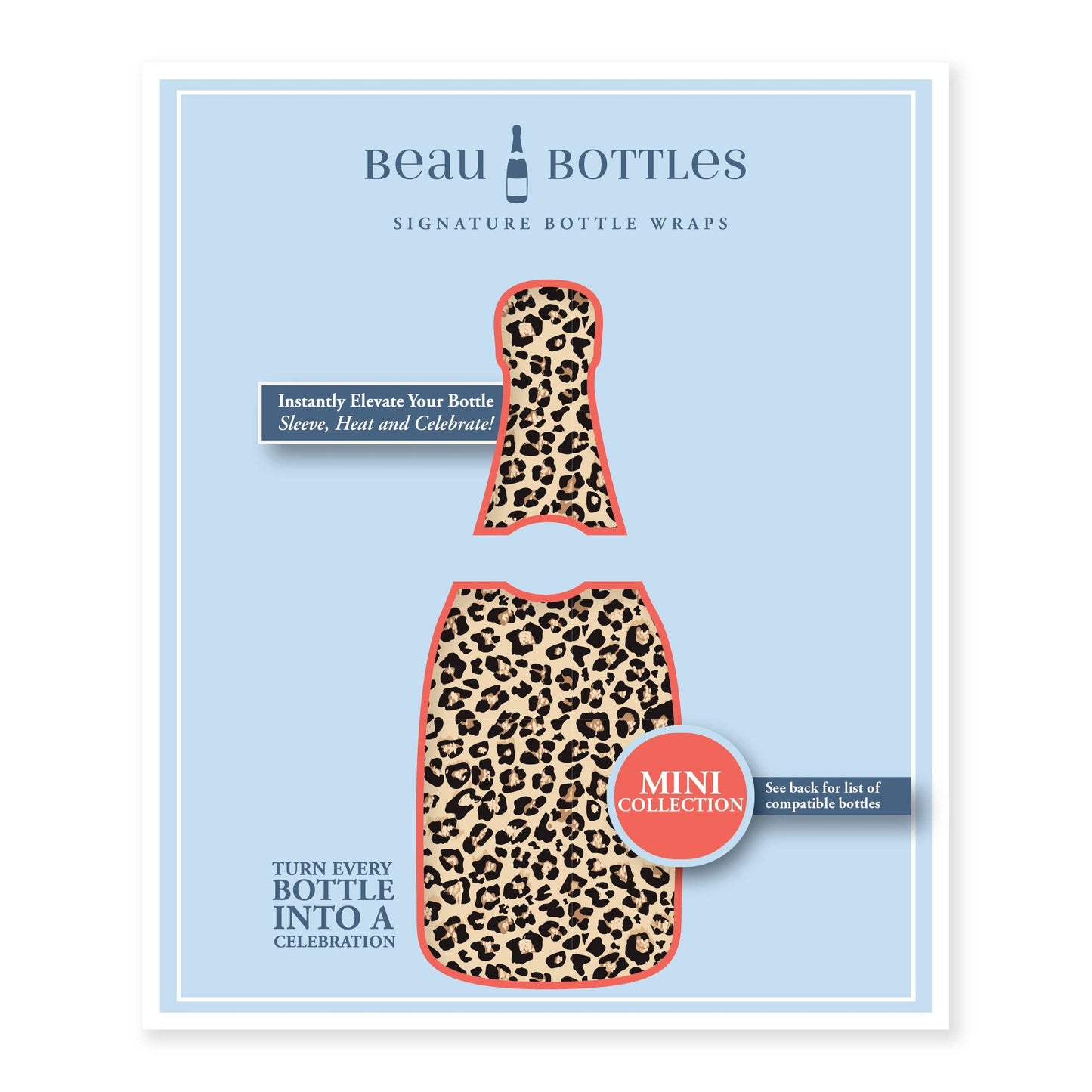 Tan Leopard Mini Prosecco Wraps