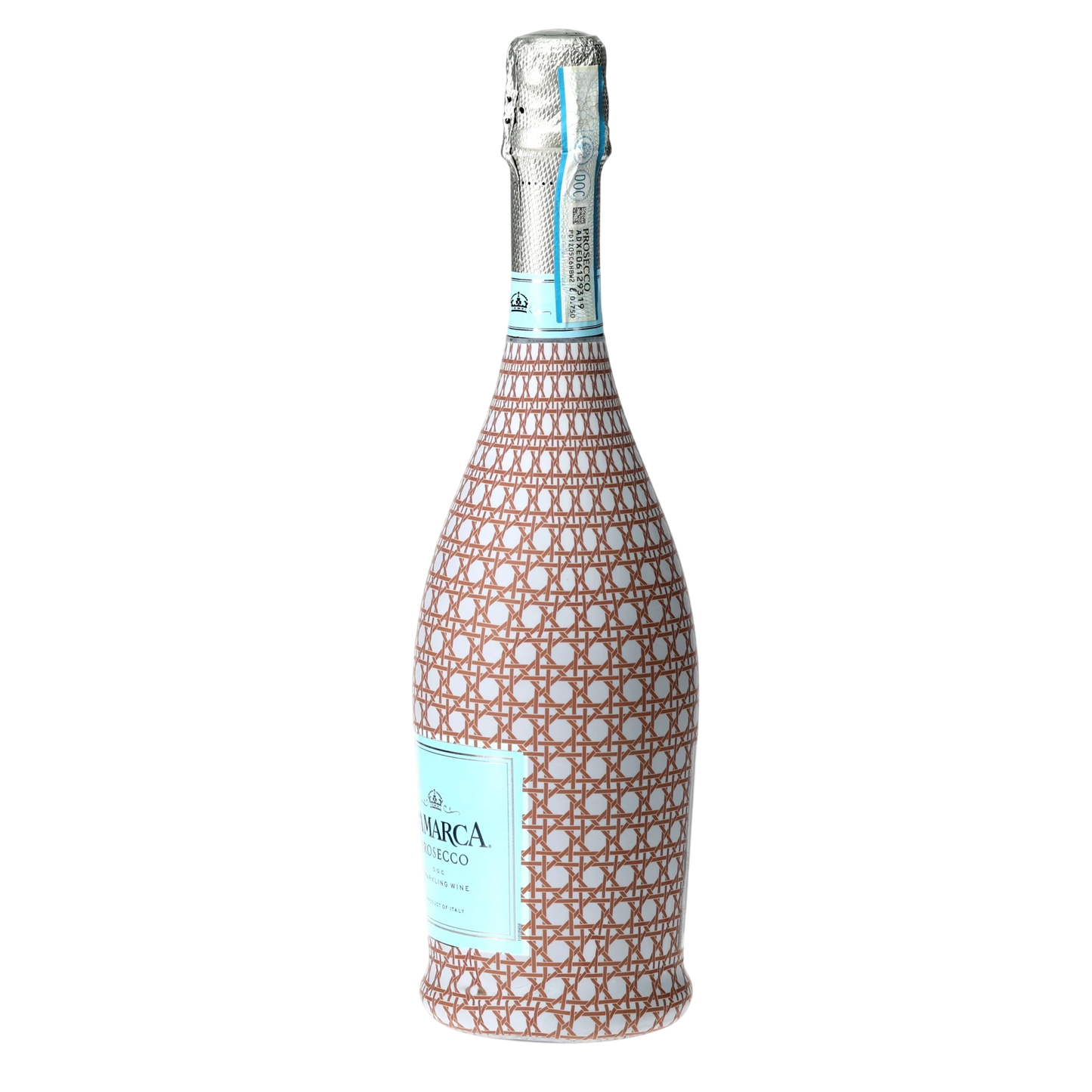 Brown & White Cane Prosecco Bottle Wrap
