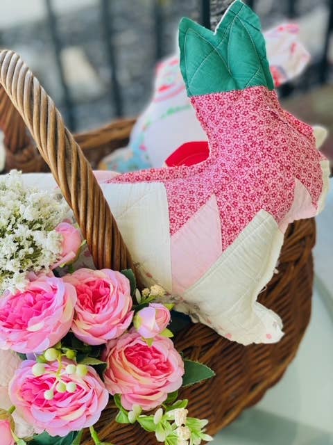 Vintage Fabric Easter Bunnies made from upcycled quilts