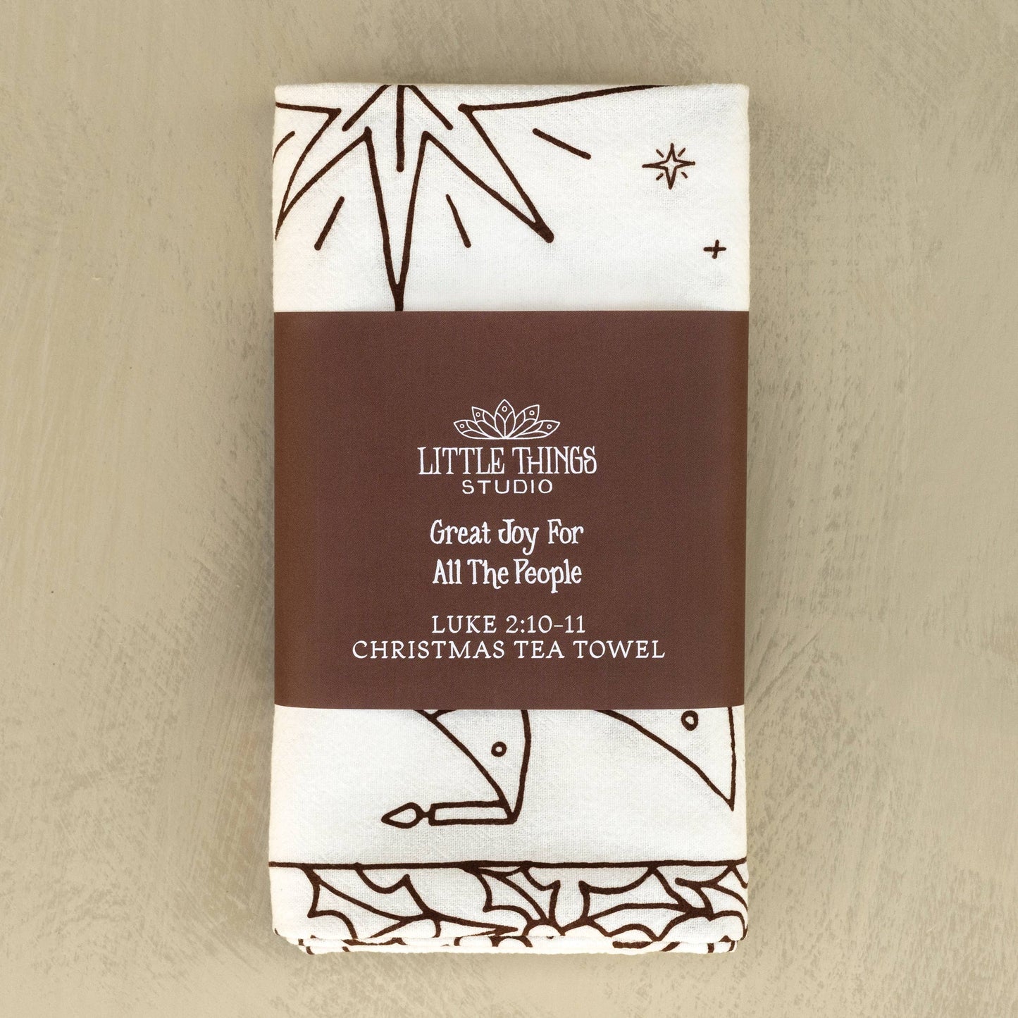 Great Joy for All the People Christmas Tea Towel