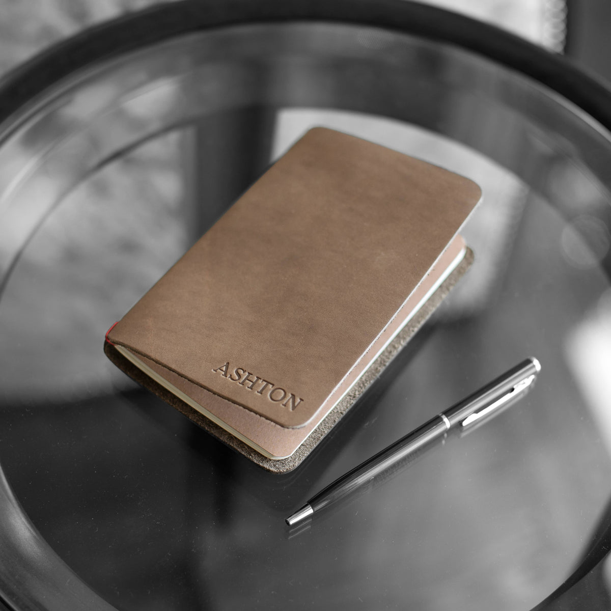 Journal Cover - Full Grain Leather - USA Made: Chocolate, No Logo/Blank