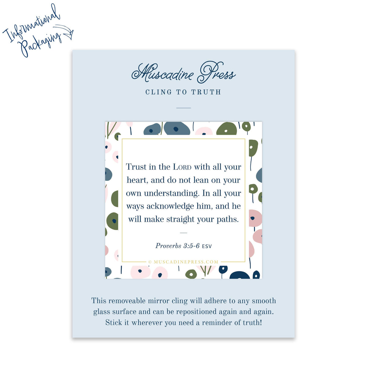 Scripture Mirror Cling, Trust in the Lord