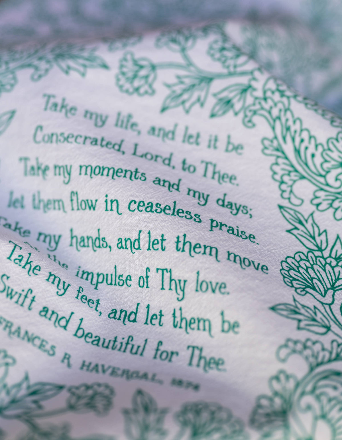 Take My Life and Let It Be Hymn Tea Towel — 24" x 20"