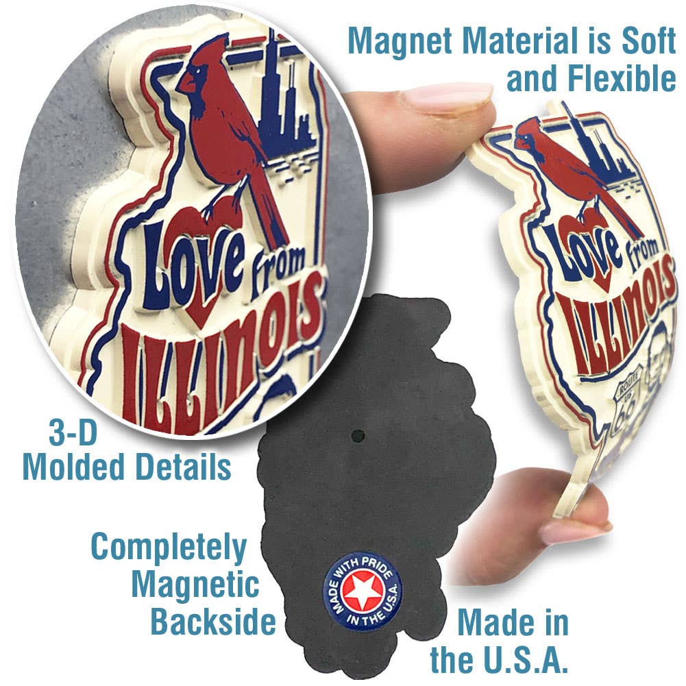 "Love from Alabama" Vintage State Magnet Made in USA