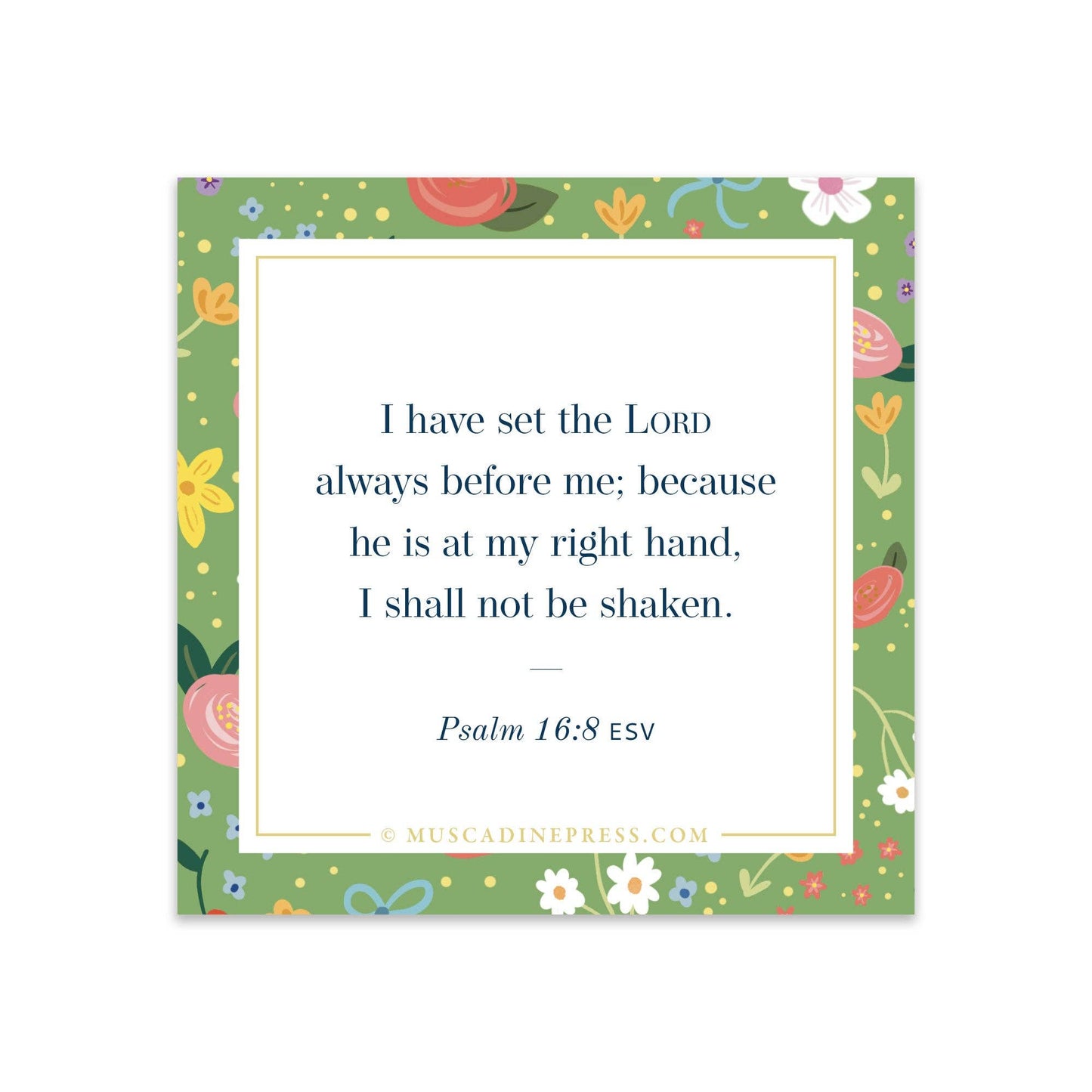 Scripture Mirror Cling, I Will Not Be Shaken