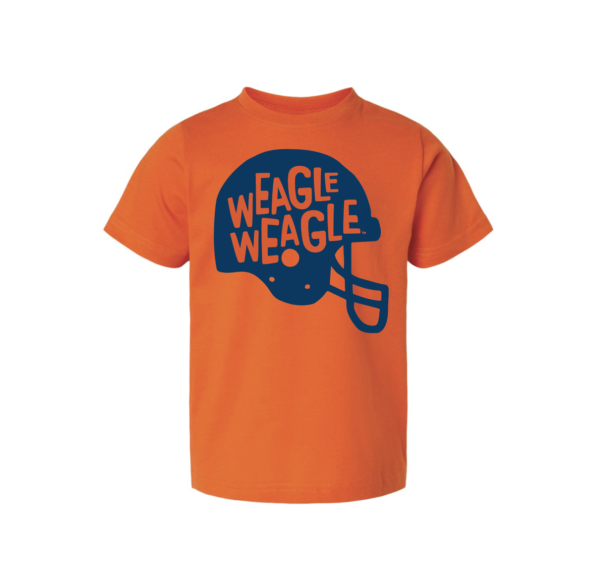 Weagle Weagle Football Helmet: Heather Orange + Navy, Small