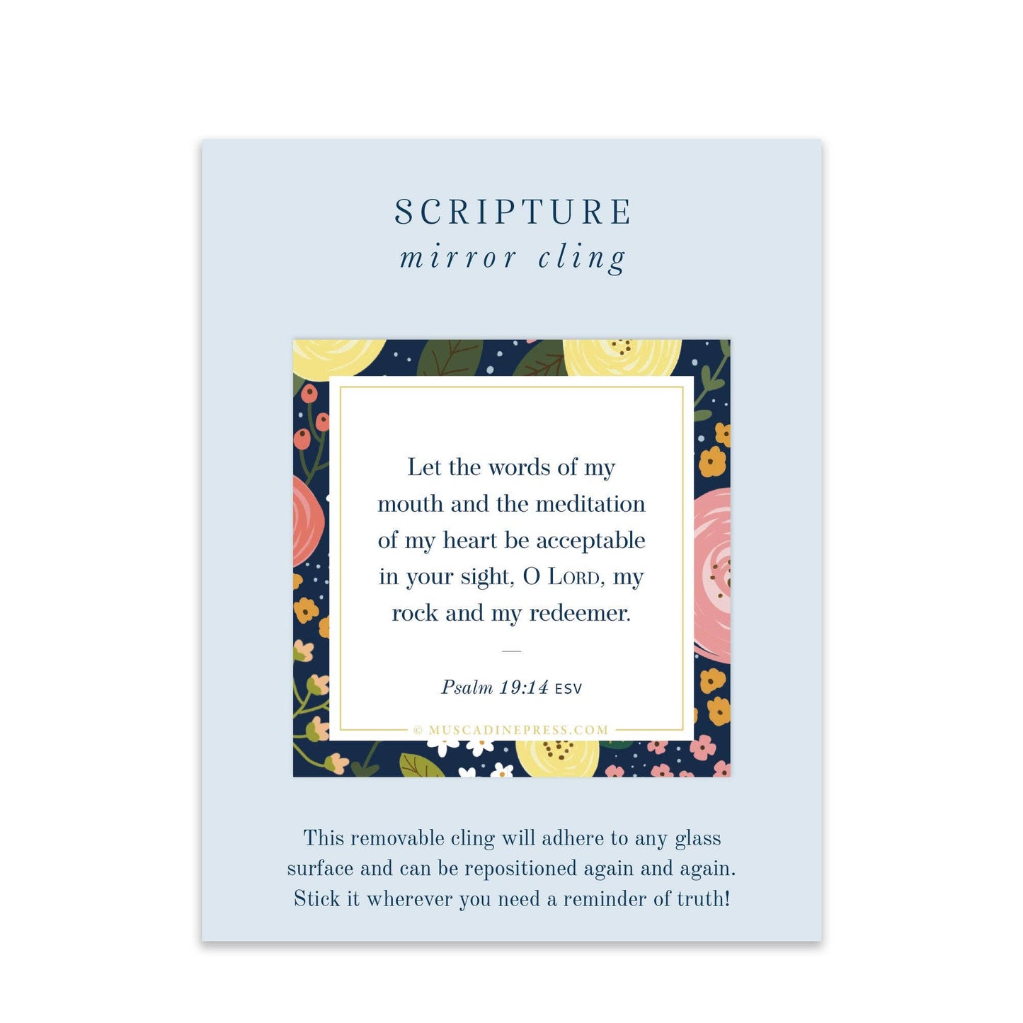 Scripture Mirror Cling, Acceptable in Your Sight